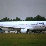 Prototype of the Airbus A320 family F-WWAI at Paris-Le Bourget.