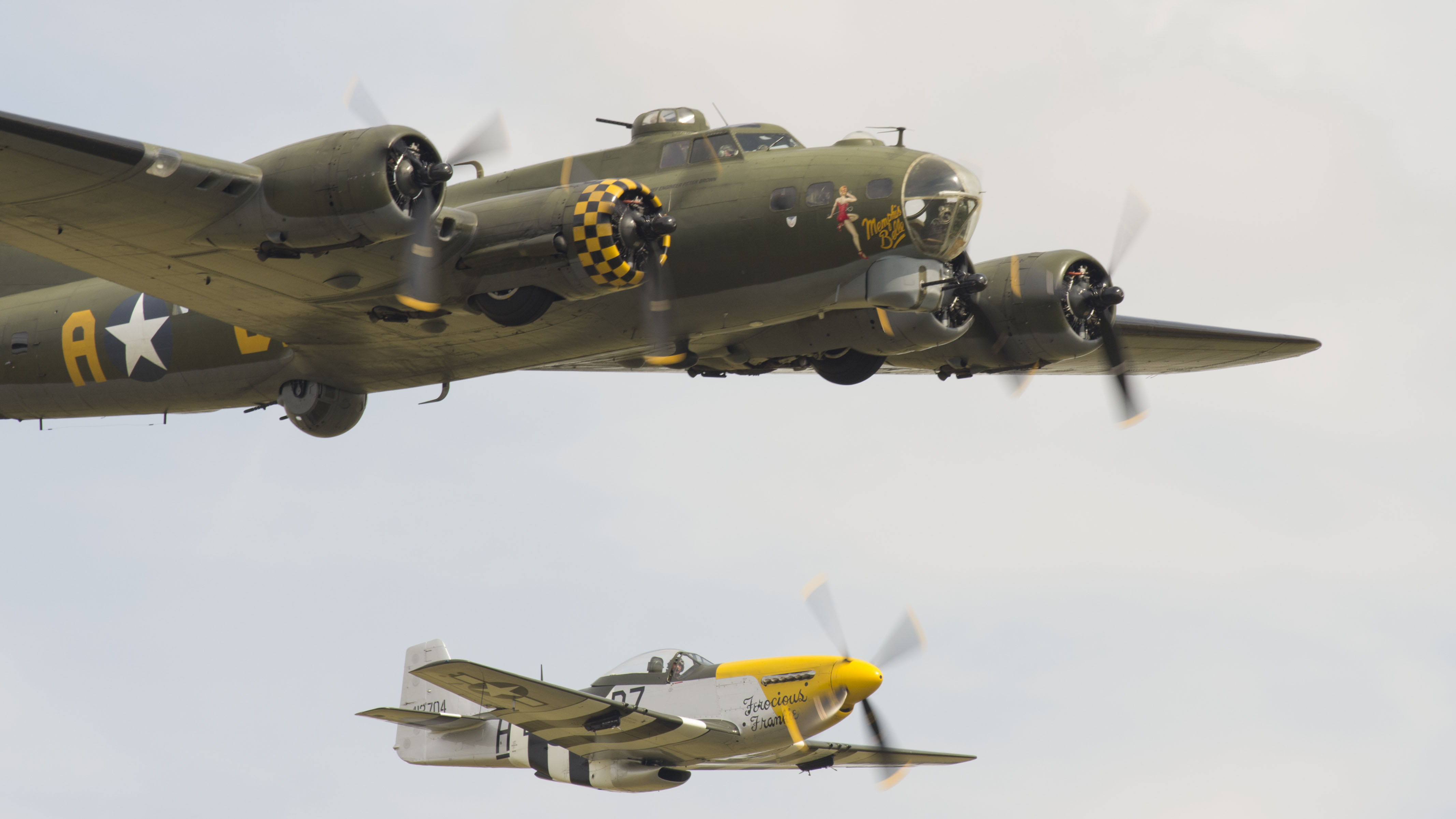 North American P-51D Mustang G-BTCD - Boeing B-17 Memphis Belle