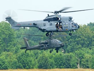 Eurocopter AS.332B1 Super Puma HD.21-11 803-11 803Esc Spanish Air Force and Boeing NAH-64D Apache Royal Netherlands Air Force