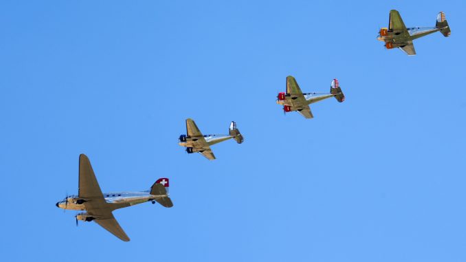 Douglas C-47A Dakota and Beech 18 Classic Formation Douglas C-47A Dakota and Beech 18 Classic Formation