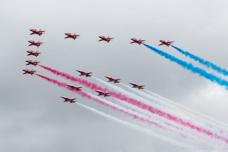 Red Arrows and Patrouille Suisse both 60 Years, RIAT 2024 at RAF Fairford, United Kingdom