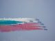 Frecce Tricolori celebrating Italian Air Force's 100th anniversary with a display at Pratica di Mare Airshow