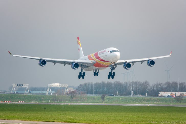 Airbus A340-313 PZ-TCW Surinam Airways last landing at Amsterdam Schiphol