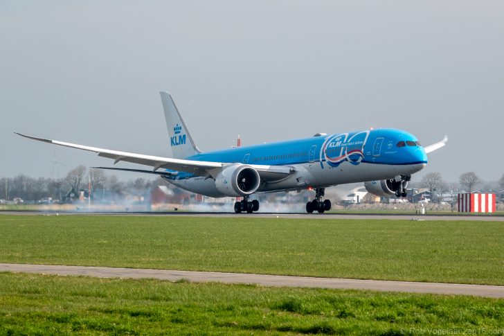 Boeing 787-10 Dreamliner PH-BKA KLM still flying with 100 years KLM logo