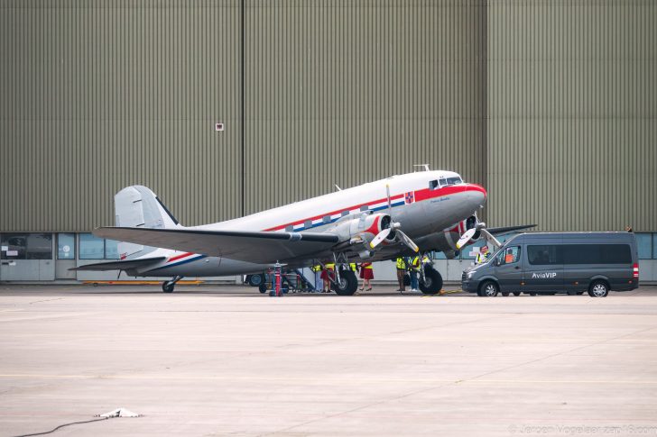 Douglas DC-3C PH-PBA DDA Classic Airlines Moved to Lelystad plane due to discontinuation of commercial round-trip flights due to the high cost from Amsterdam Schiphol Airport