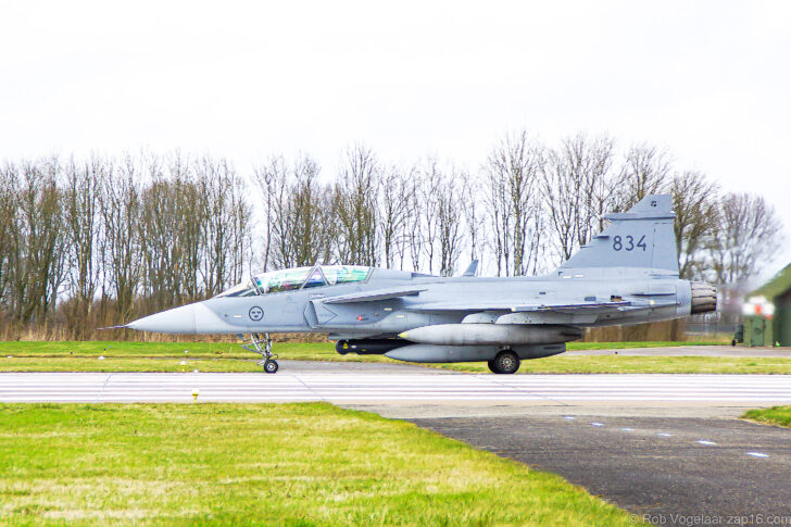 Saab JAS39D Gripen 834 F7 Swedish Air Force